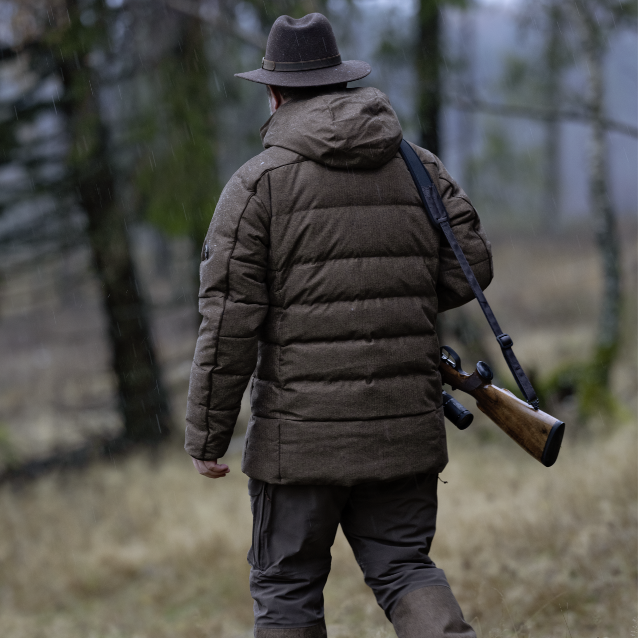 Blaser Herren VINTAGE Radiation Daunen Jacke dunkelbraun melange