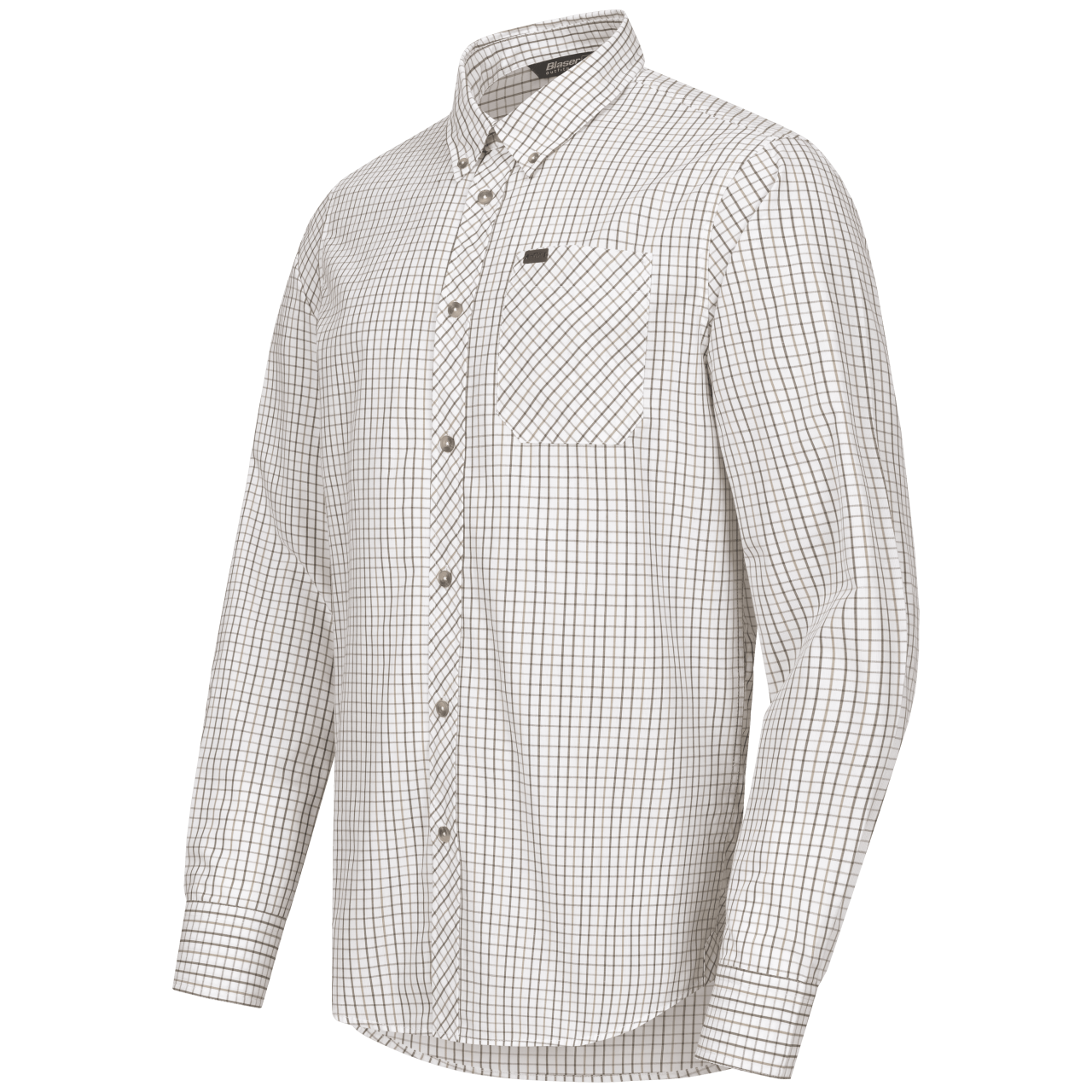Blaser Herren Hemd Juno oliv/beige kariert