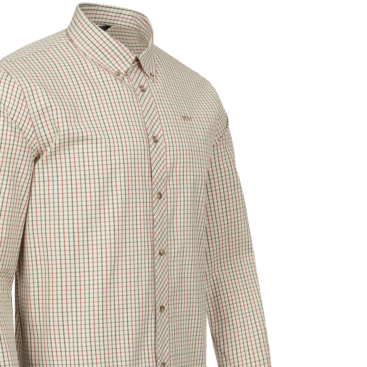 Blaser Herren Hemd Tristan 22 beige/rot kariert