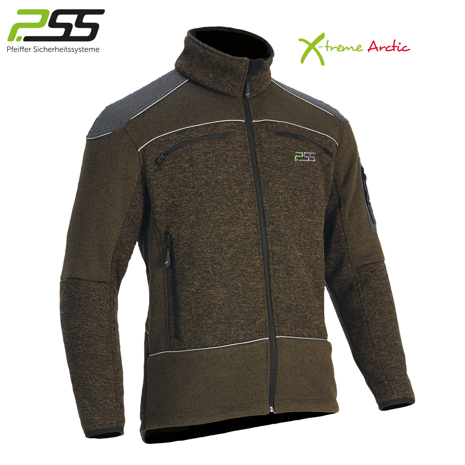 PSS X-treme Arctic Faserstrickjacke grün/melange