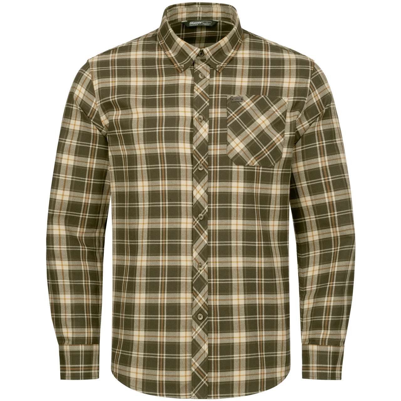 Blaser Herren Hemd Louie braun/orange karriert  