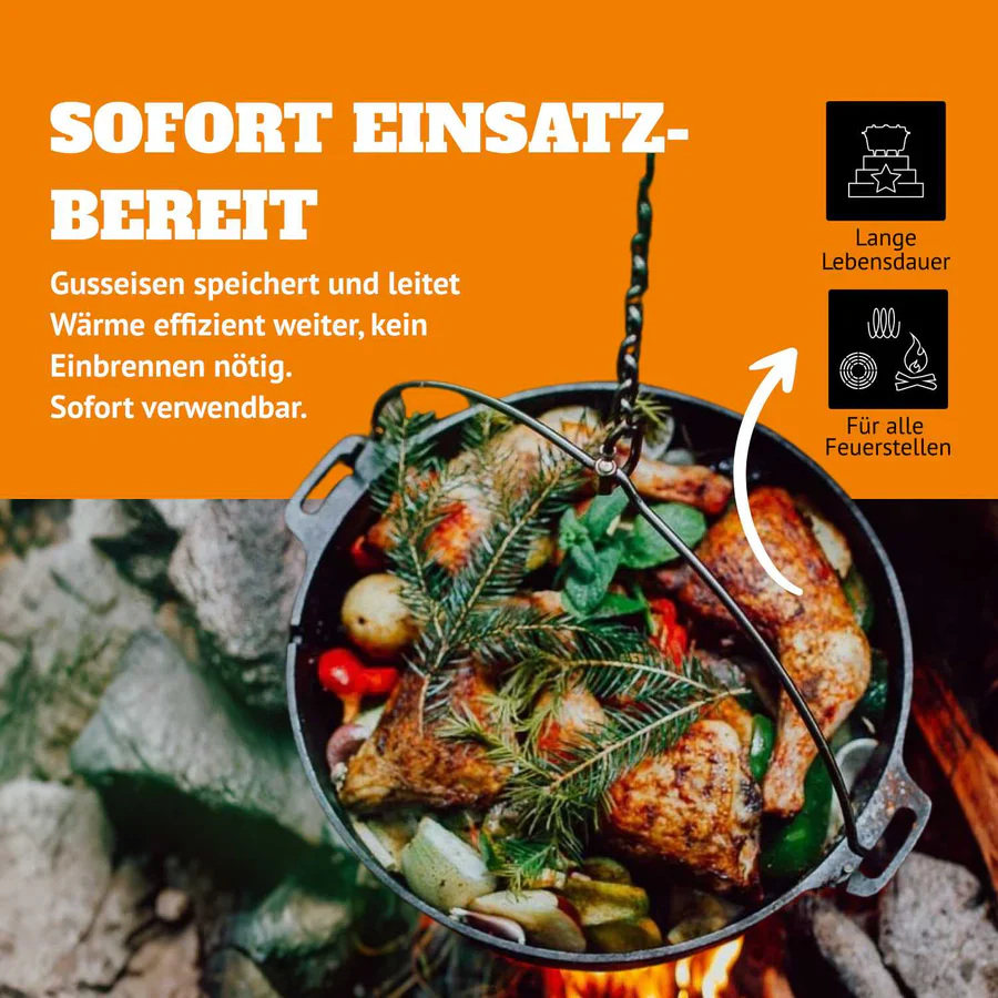 PETROMAX Feuertopf mit Füßen (Dutch Oven)
