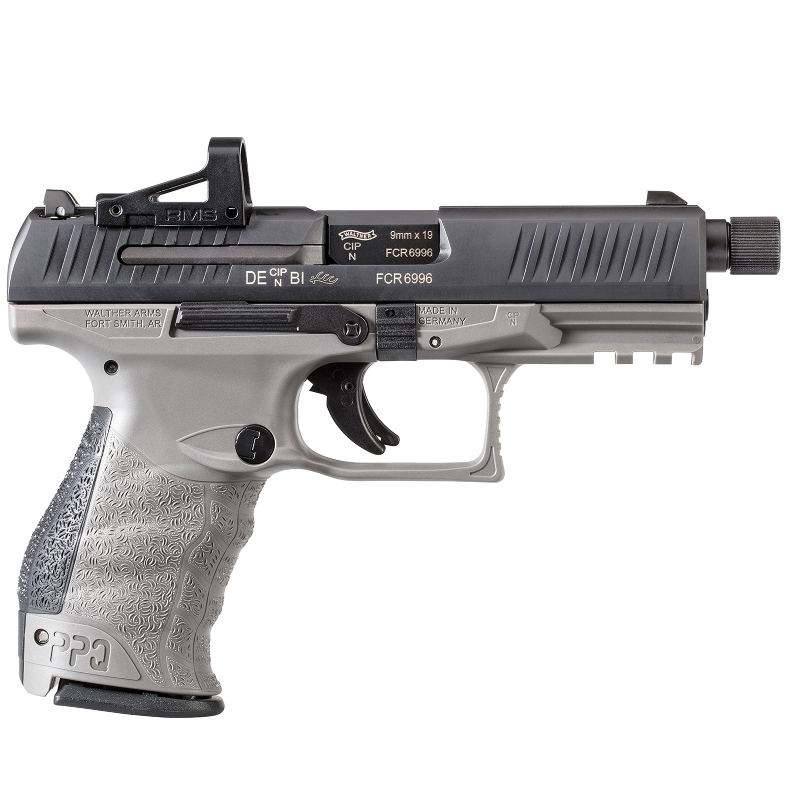 WALTHER PPQ M2 Q4 TAC Combo 4.6" Set Luftpistole + Leuchtpunktvisier