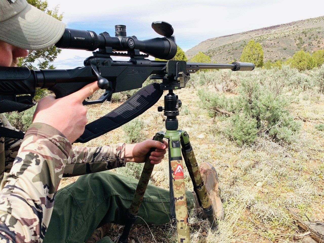 REKON CT-1 Zielstock  Carbon Kohlefaser Stativ BH1 Kugelkopf RTA1 Picatinny zu Arca-Schweizer Halterung PIG Sattelhalterung Tripod