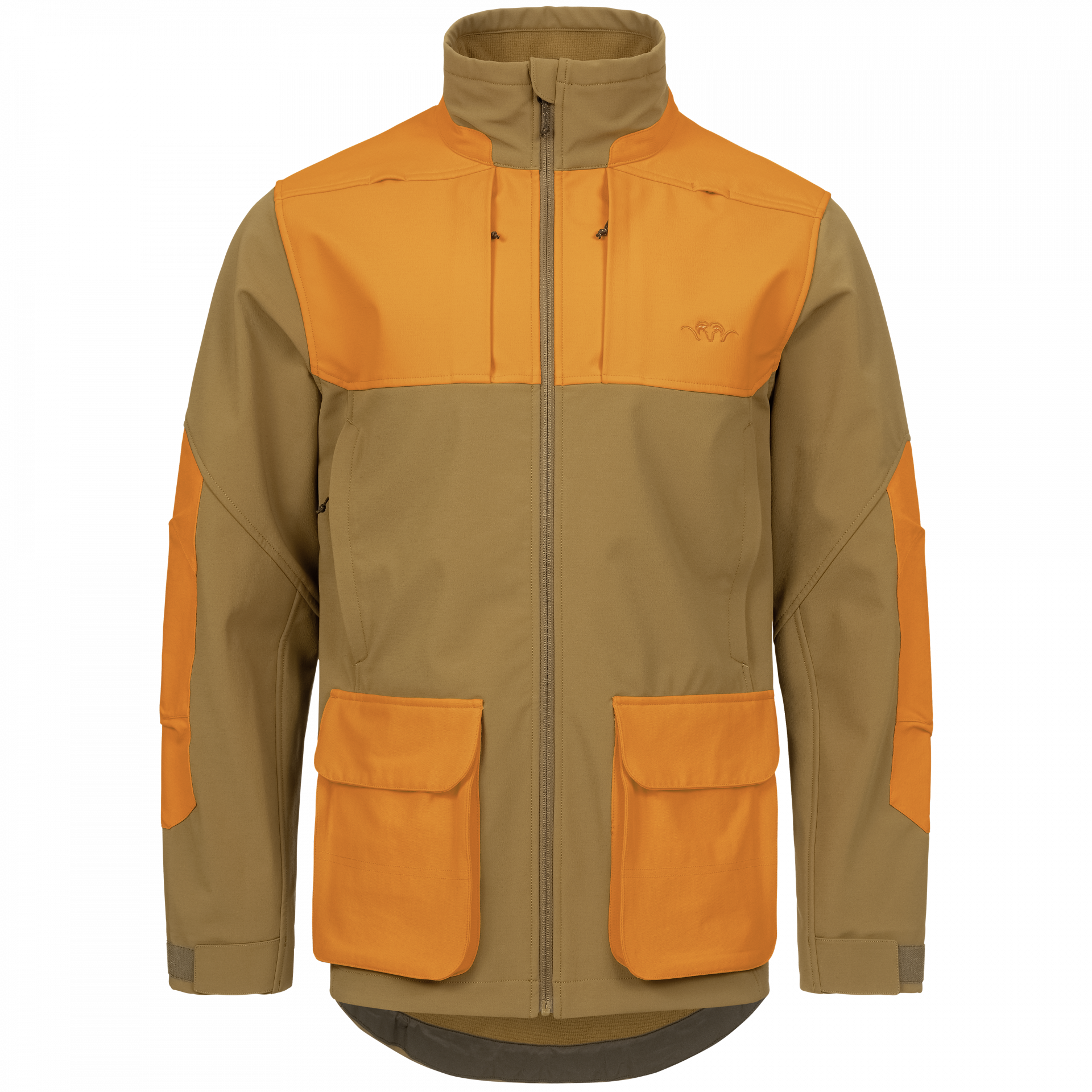 Blaser Herren Tackle Softshell Jacke rubber braun / blaze orange 