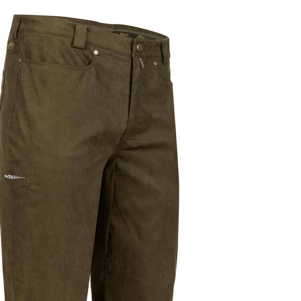 Blaser Herren Suede Hose Maddox dunkelbraun