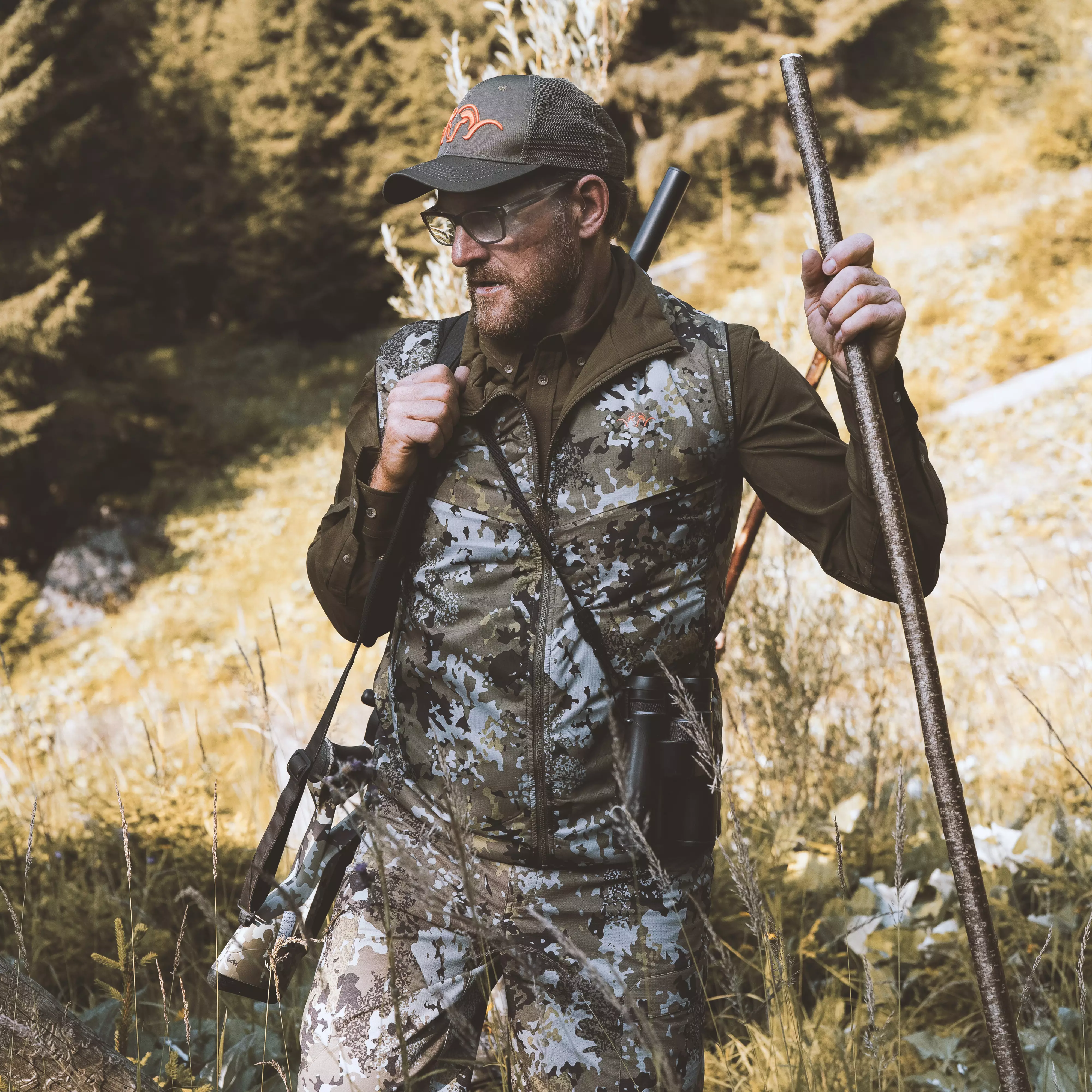 Blaser Wende Weste Endeavor in dunkel olive/camouflage