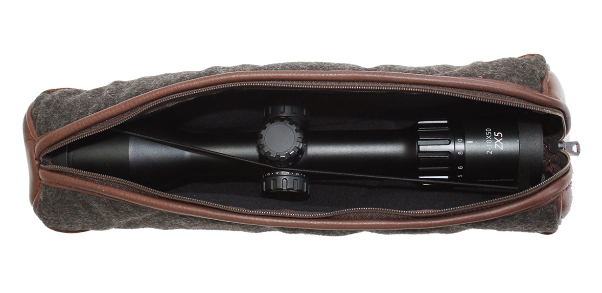 AKAH Zielfernrohrtasche Loden-Elchleder
