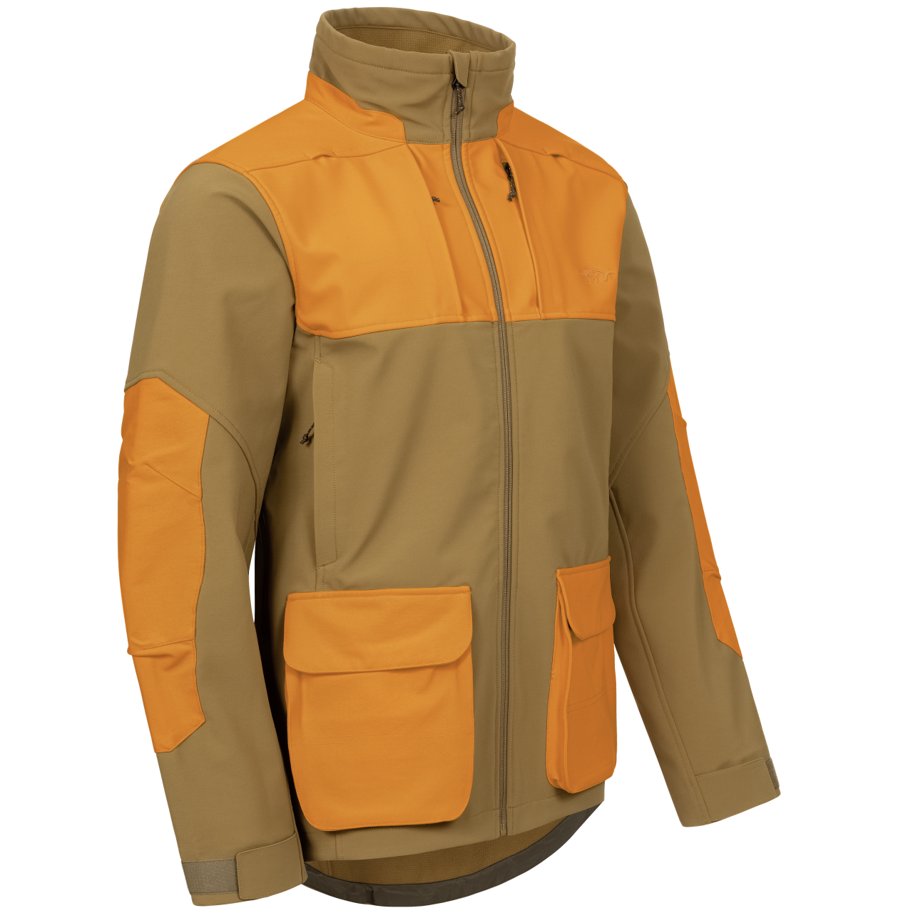 Blaser Herren Tackle Softshell Jacke rubber braun / blaze orange 