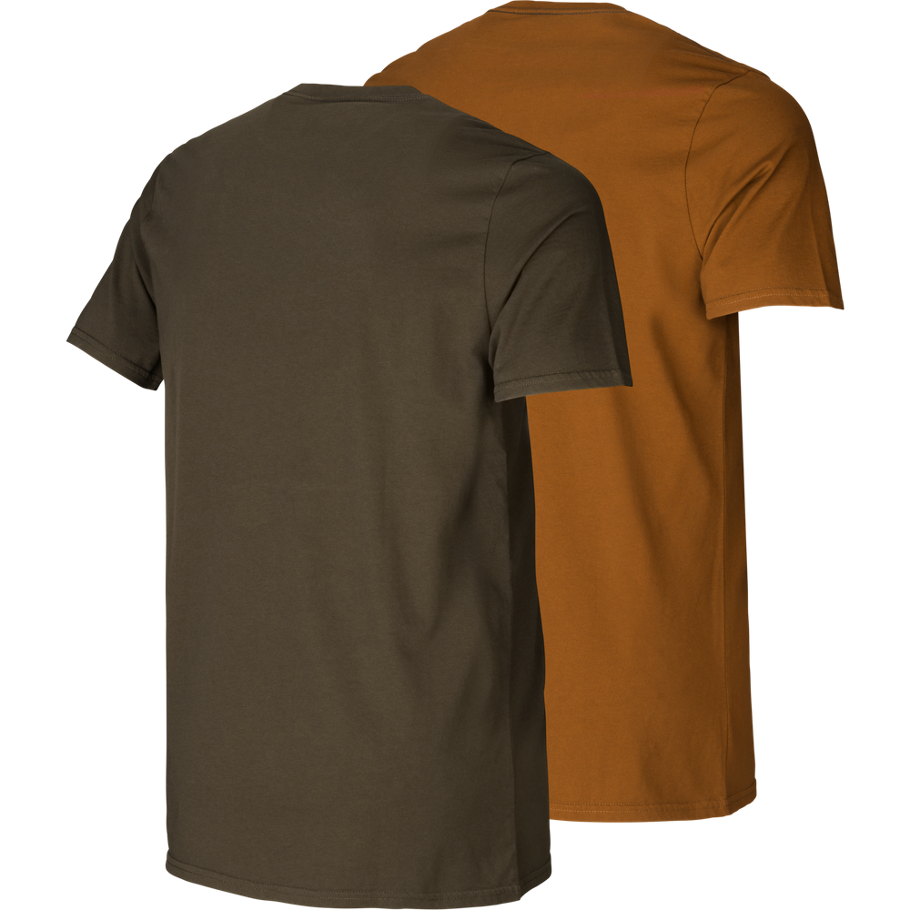 Härkila Graphic T-Shirt 2-Pack Willow Green/ Rustique Clay