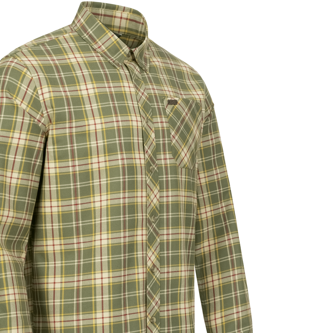 Blaser Herren Hemd Louie oliv/rot karriert 