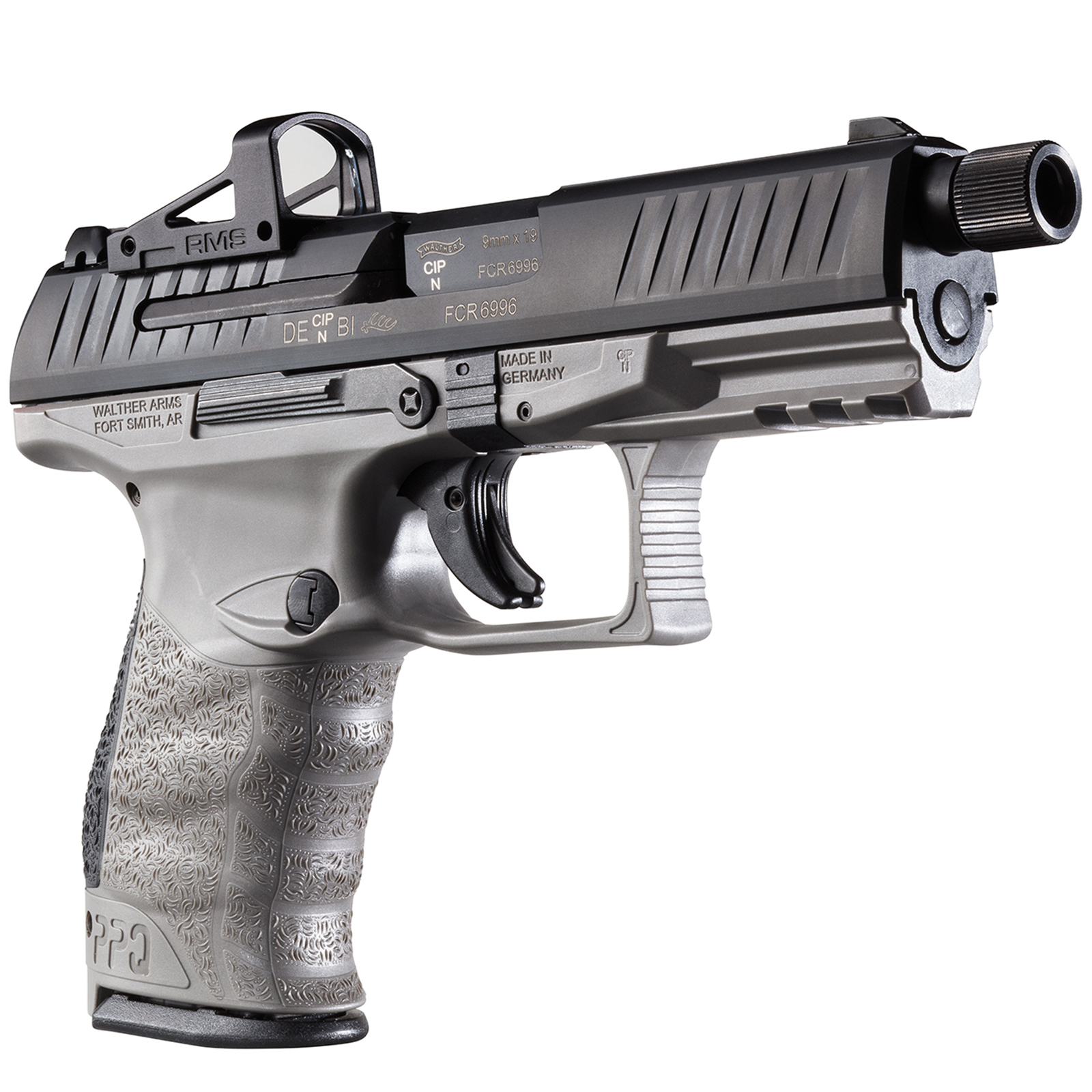 WALTHER PPQ M2 Q4 TAC Combo 4.6" Set Luftpistole + Leuchtpunktvisier