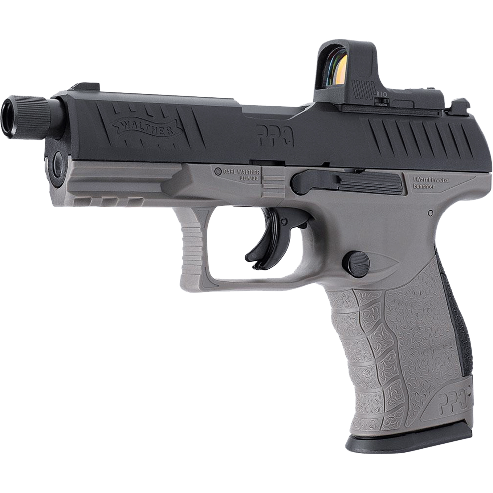 WALTHER PPQ M2 Q4 TAC Combo 4.6" Set Luftpistole + Leuchtpunktvisier