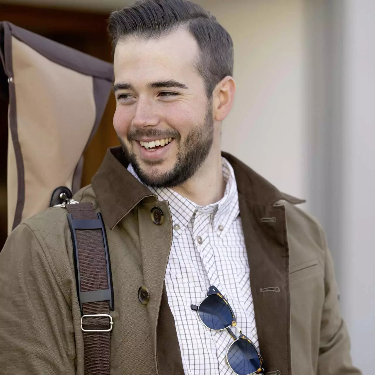 Blaser Herren Hemd Juno oliv/beige kariert