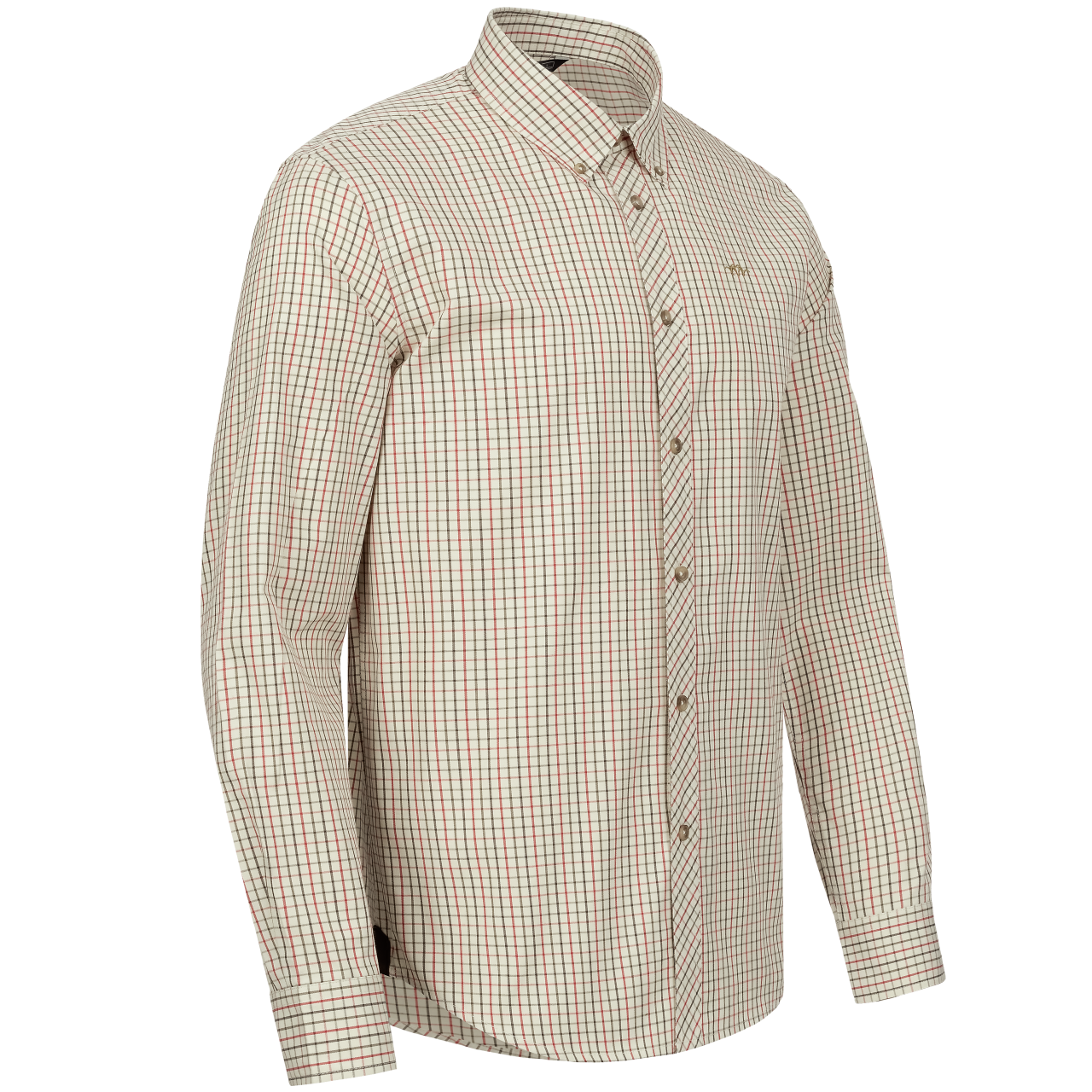 Blaser Herren Hemd Tristan 22 beige/rot kariert