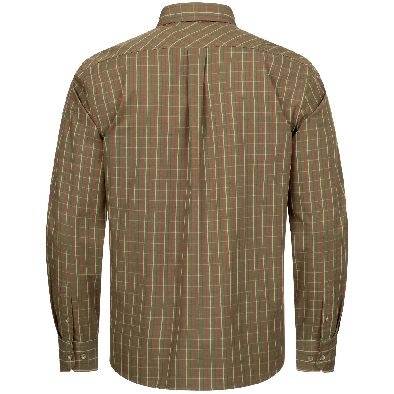 Blaser Herren Hemd Tristan 22 dunkel olive/rot kariert