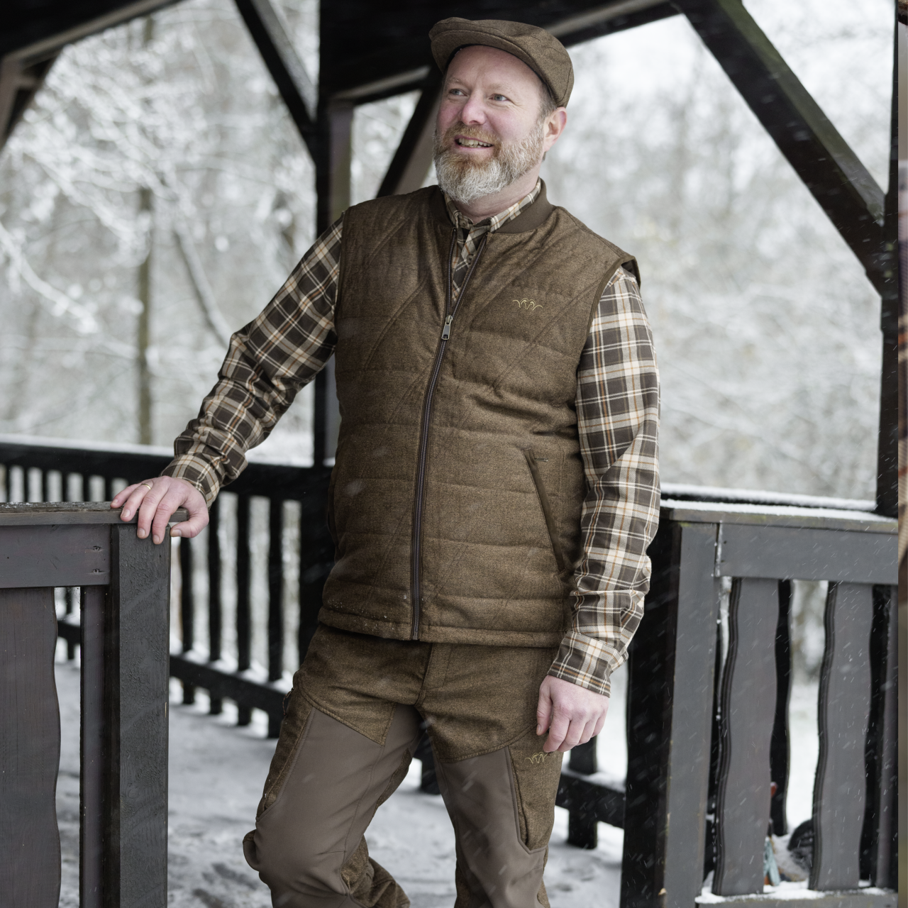 Blaser Herren Hemd Louie braun/orange karriert  