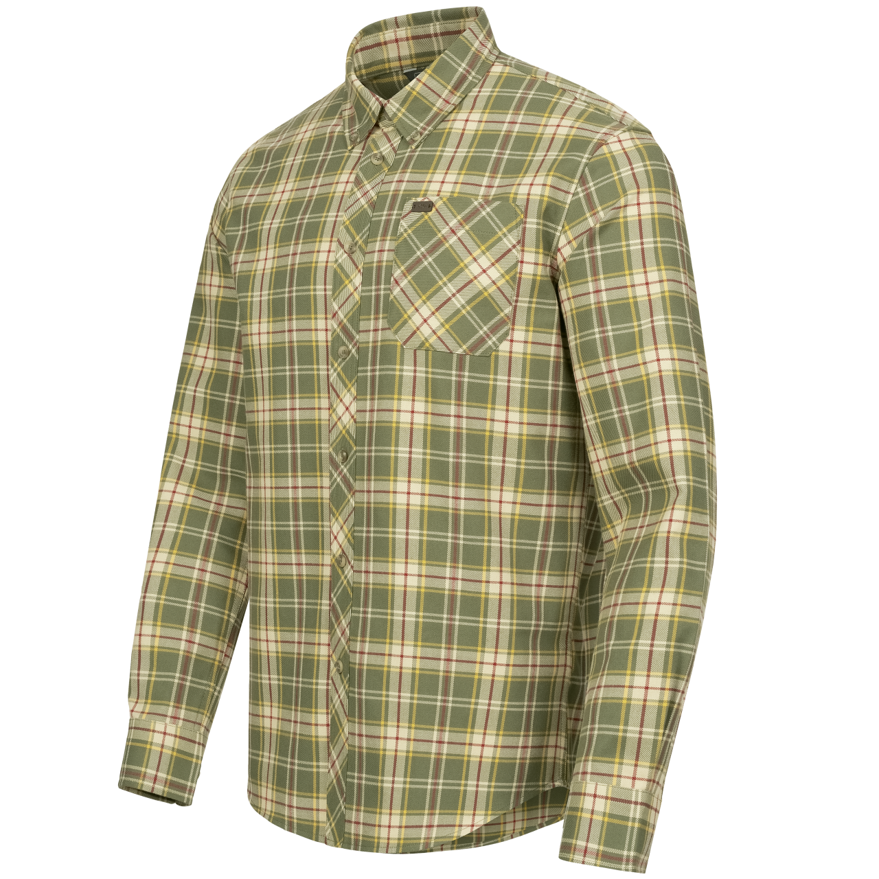 Blaser Herren Hemd Louie oliv/rot karriert 