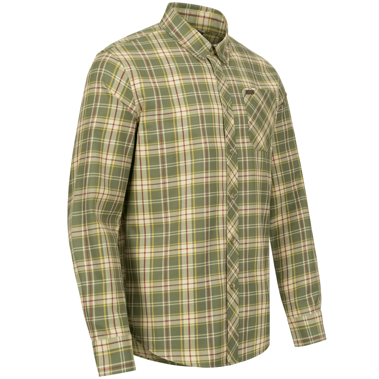 Blaser Herren Hemd Louie oliv/rot karriert 