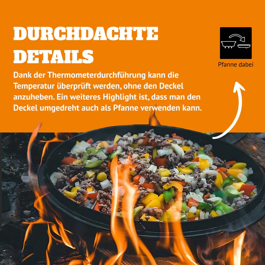 PETROMAX Feuertopf mit Füßen (Dutch Oven)