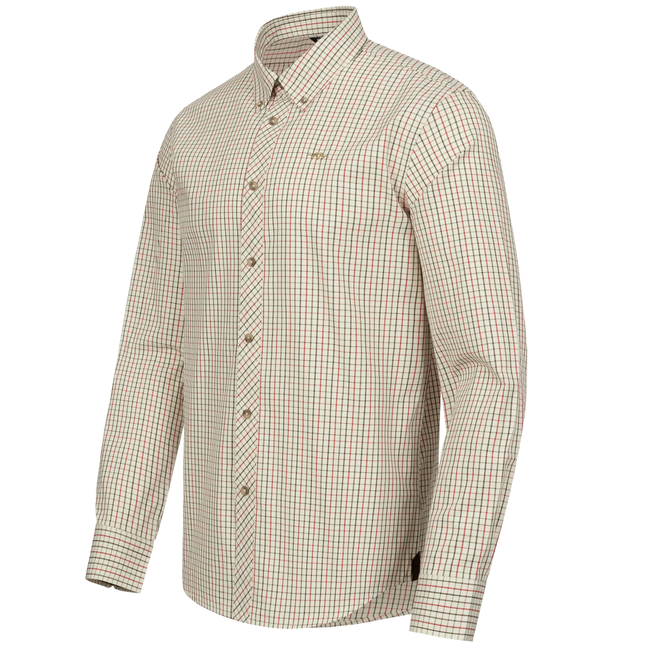 Blaser Herren Hemd Tristan 22 beige/rot kariert
