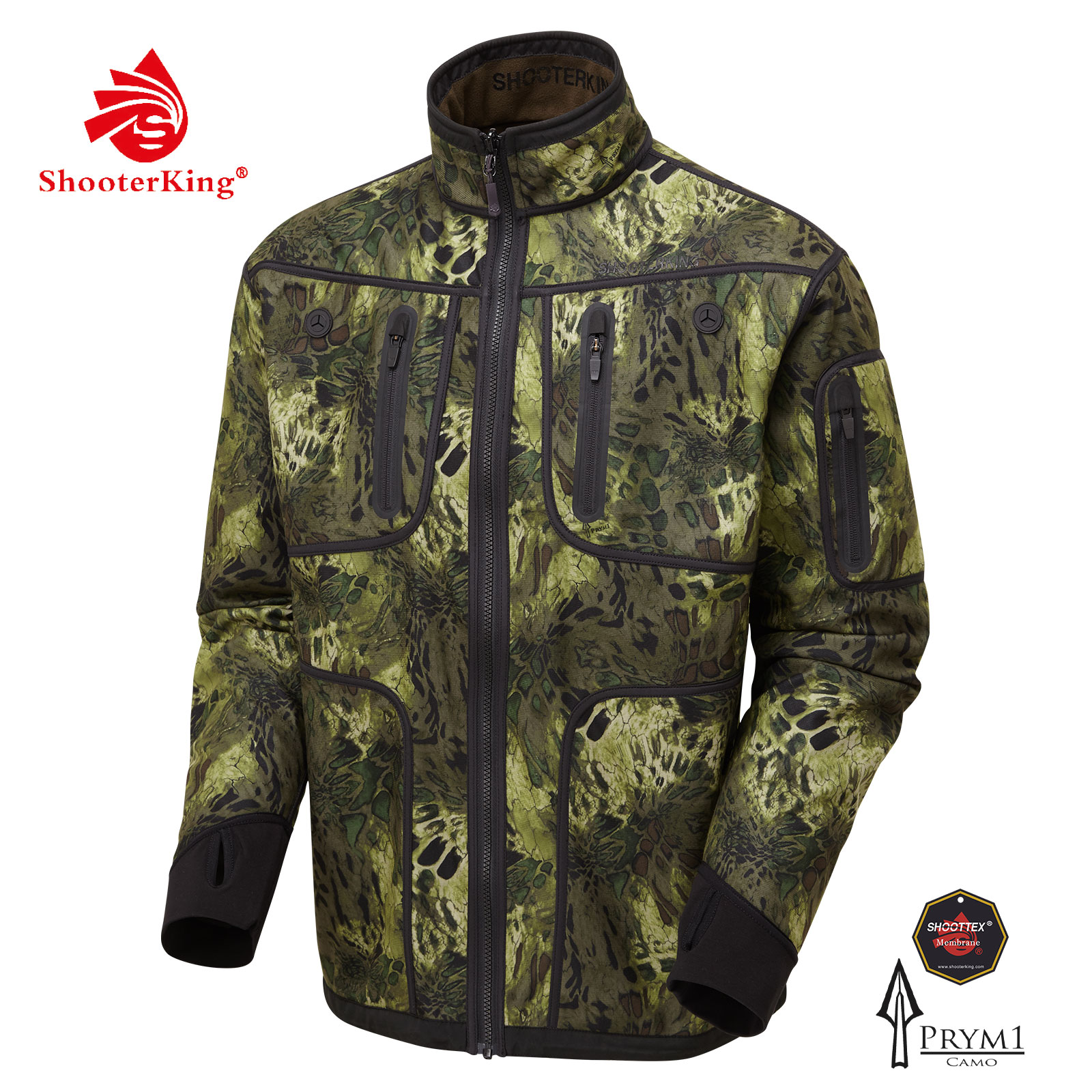 SHOOTERKING Softshell Jacke wendbar Woodlands Camo